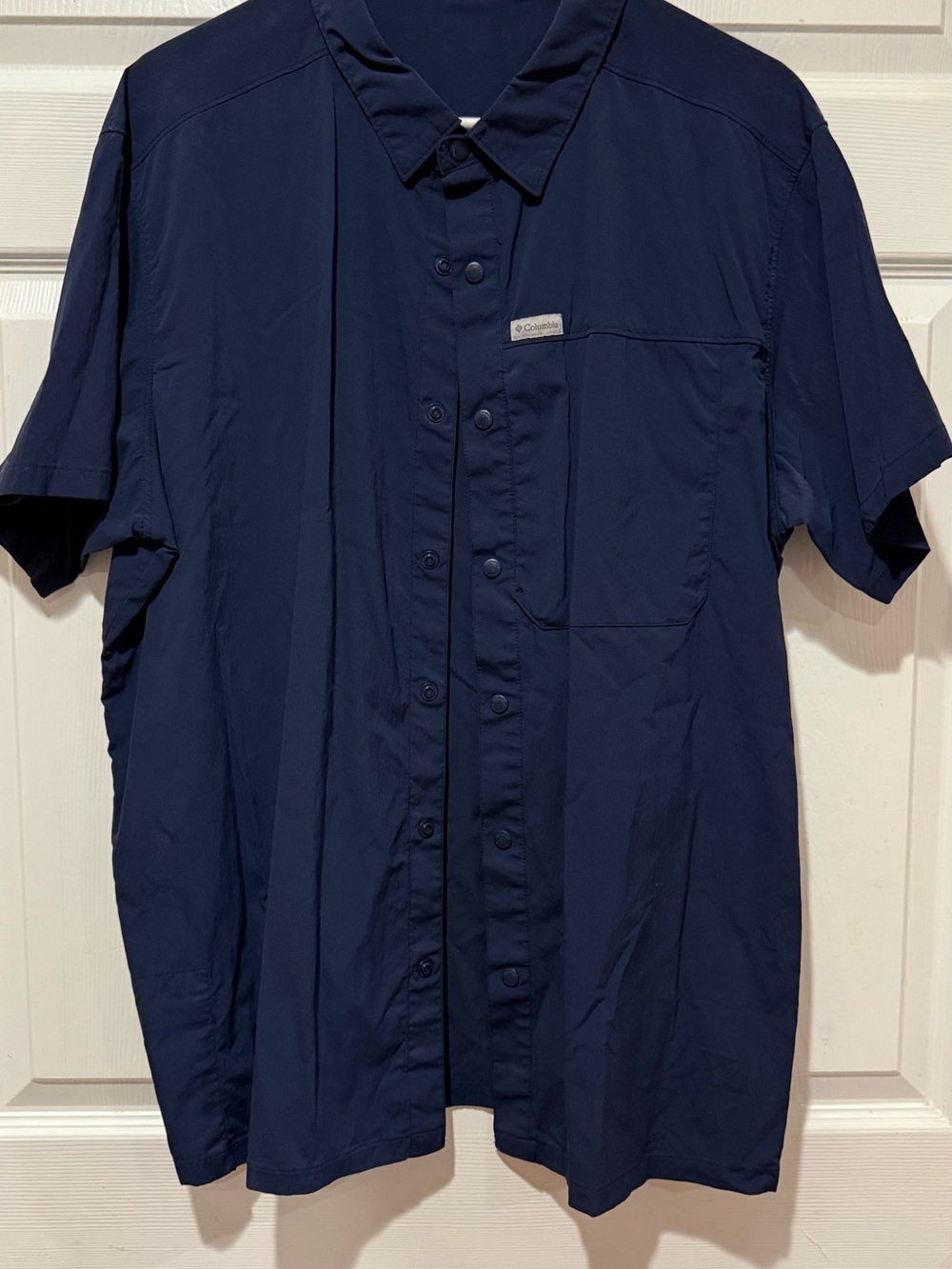 Columbia Men’s Short Sleeve Button-Down Shirt - Navy